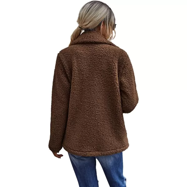 CHARTOU Women Oversized Fluffy Sherpa Fleece Jacket Teddy Bear Coat Winter Warm Faux Shearling Overcoat