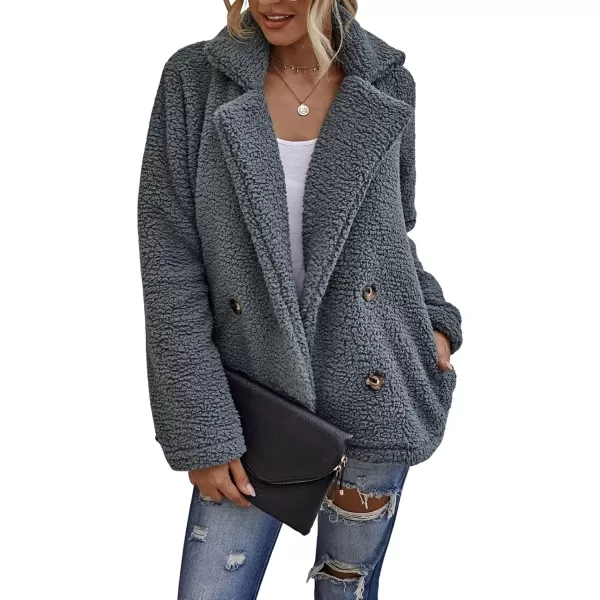 CHARTOU Women Oversized Fluffy Sherpa Fleece Jacket Teddy Bear Coat Winter Warm Faux Shearling Overcoat