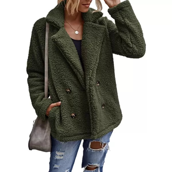 CHARTOU Women Oversized Fluffy Sherpa Fleece Jacket Teddy Bear Coat Winter Warm Faux Shearling Overcoat