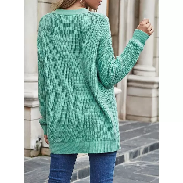 CHARTOU Women Sexy Cut Out V Neck Waffle Knit Sweater Tops Long Sleeve Oversized Sweater Pullover
