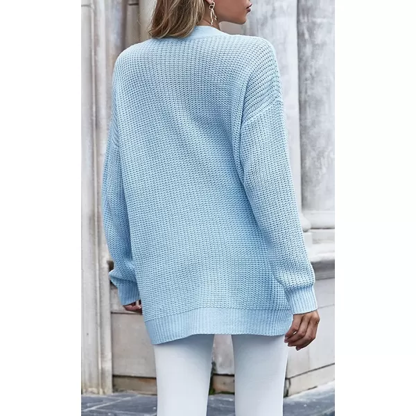 CHARTOU Women Sexy Cut Out V Neck Waffle Knit Sweater Tops Long Sleeve Oversized Sweater Pullover