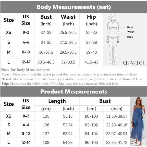 CHARTOU Women Summer Denim Jumpsuit Wide Leg Overall Spaghetti Strap Sleeveless Jean Jumpsuit Long Romper with Pocket