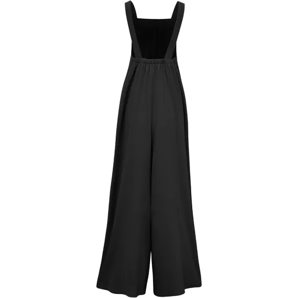 CHARTOU Women's Baggy Straight Wide-Leg Suspender Straps Bib Jumpsuit Overall Rompers