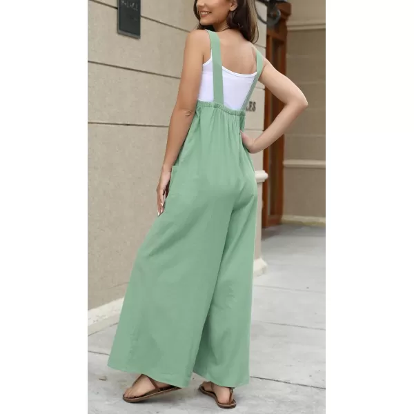 CHARTOU Women's Baggy Straight Wide-Leg Suspender Straps Bib Jumpsuit Overall Rompers