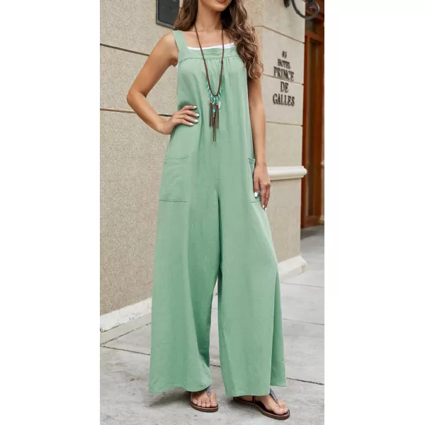 CHARTOU Women's Baggy Straight Wide-Leg Suspender Straps Bib Jumpsuit Overall Rompers