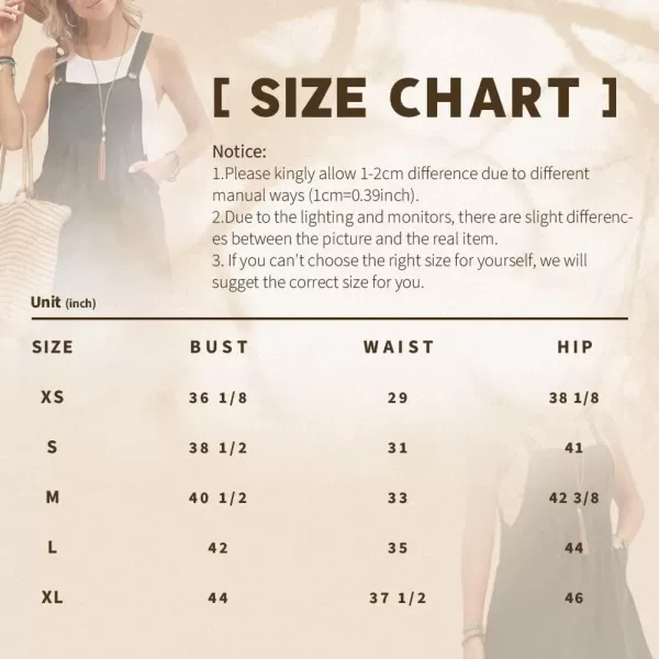 CHARTOU Women's Bib Overalls Sleeveless Loose Wide Leg Jumpsuits Rompers with Pockets