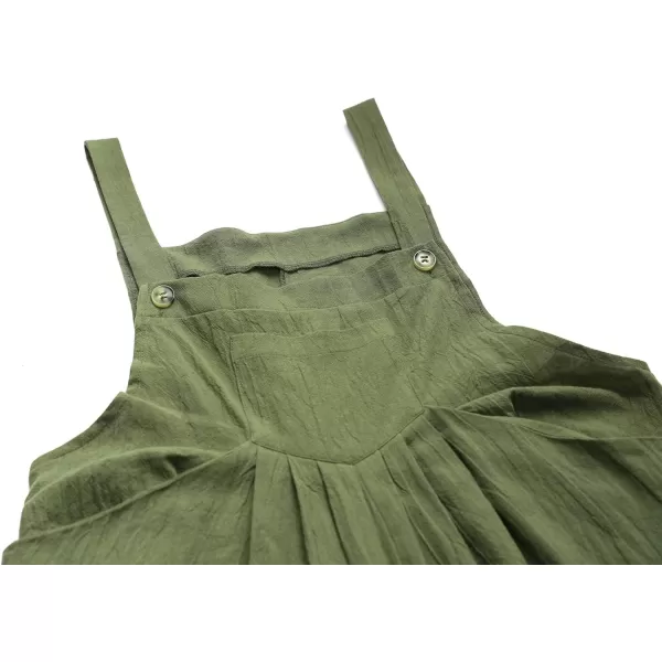 CHARTOU Women's Bib Overalls Sleeveless Loose Wide Leg Jumpsuits Rompers with Pockets