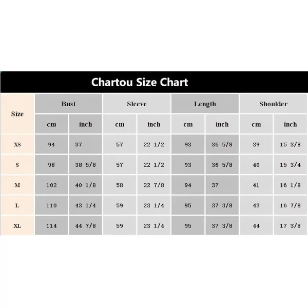 CHARTOU Women's Elegant Notched Collar Double-Breast Plaid Wool Blend Midi Long Pea Coat Jacket