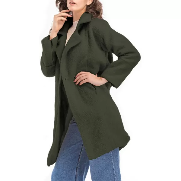 CHARTOU Women's Faux Fur Fuzzy Berber Fleece Notch Lapel Overcoat Teddy Bear Sherpa Coat