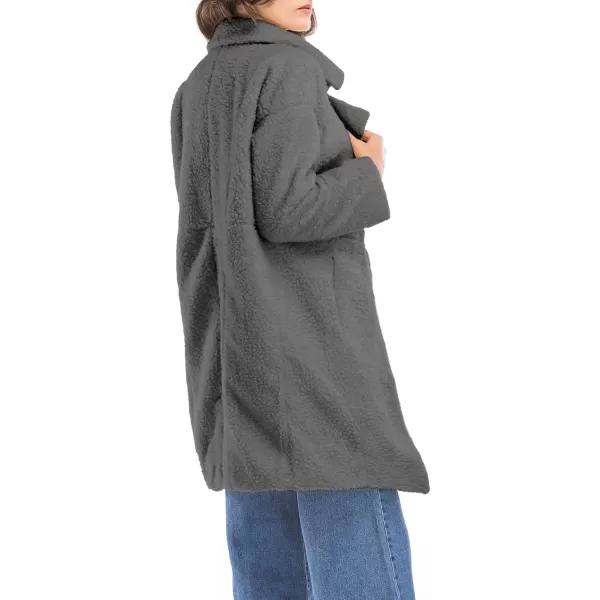 CHARTOU Women's Faux Fur Fuzzy Berber Fleece Notch Lapel Overcoat Teddy Bear Sherpa Coat
