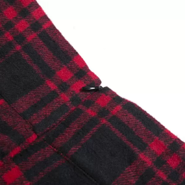 CHARTOU Women's High Waist Drawstring Plaid Ruffle Versatile Pleated A Line Short Skirt