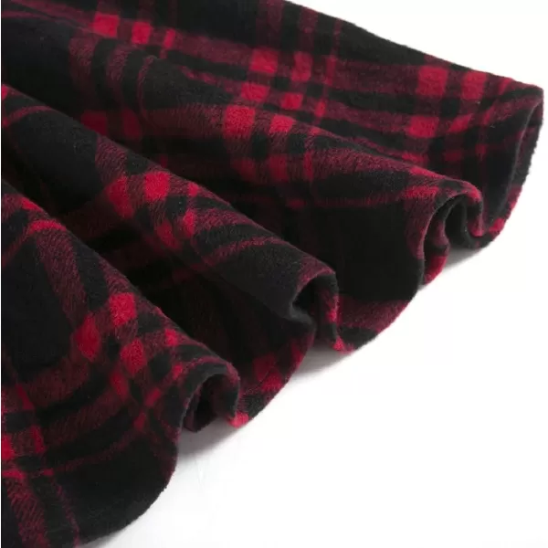 CHARTOU Women's High Waist Drawstring Plaid Ruffle Versatile Pleated A Line Short Skirt