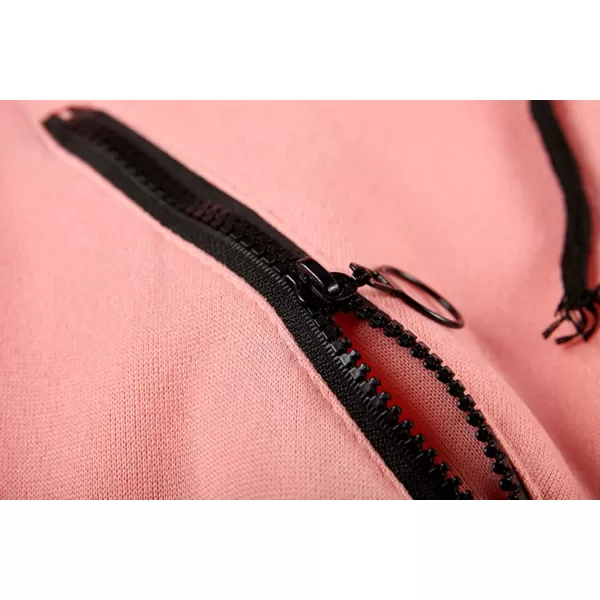 CHARTOU Women's Jumpsuits Casual Hooded Smocked High Waist Fleece Lined Jogger Pants One Piece Outfits