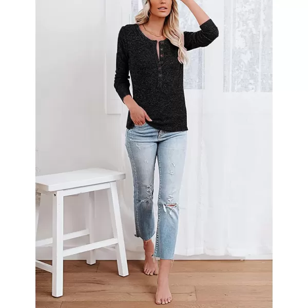CHARTOU Women's Lightweight Knitwear Jersey Solid Crewneck Long Sleeve Slim Sweater Pullover