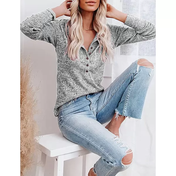 CHARTOU Women's Lightweight Knitwear Jersey Solid Crewneck Long Sleeve Slim Sweater Pullover