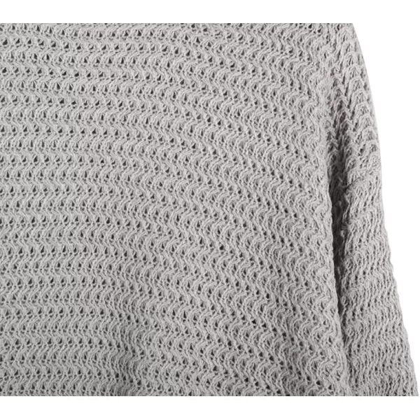 CHARTOU Women's Loose Mock Neck Side Slit Cable Knit Sweater Oversized Knitwear Pullover