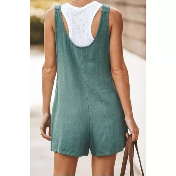 CHARTOU Women's Loose Straps Shorts Romper Printed Suspender Bib Overalls Jumpsuit