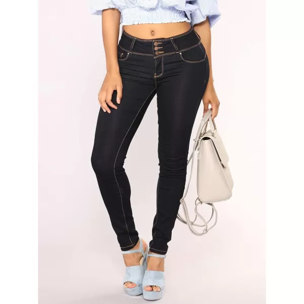CHARTOU Women's Mid Rise Stretchy Skinny Tapered Leg Denim Jeans Pants