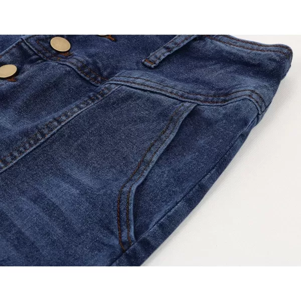 CHARTOU Women's Retro Exposure Button-Fly Packaged Hip A-Line Maxi Long Denim Skirt