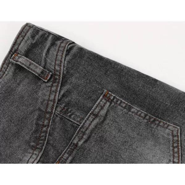 CHARTOU Women's Retro Exposure Button-Fly Packaged Hip A-Line Maxi Long Denim Skirt