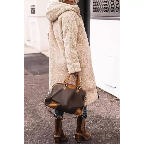 CHARTOU Women's Sherpa Lined Padded Quilted Coat Reversible Trench Coat Hooded Puffer Jacket Parka