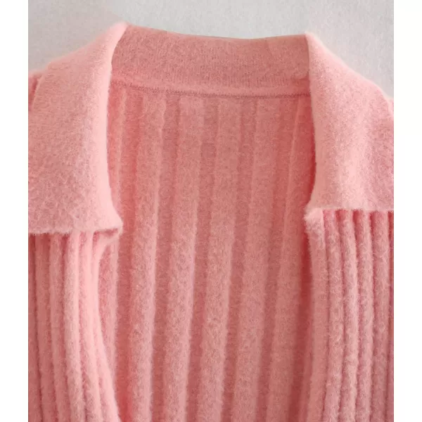 CHARTOU Women's Streetwear Y2k Self-Tie Wrap Rib Knit Crop Cardigan Sweater Tops