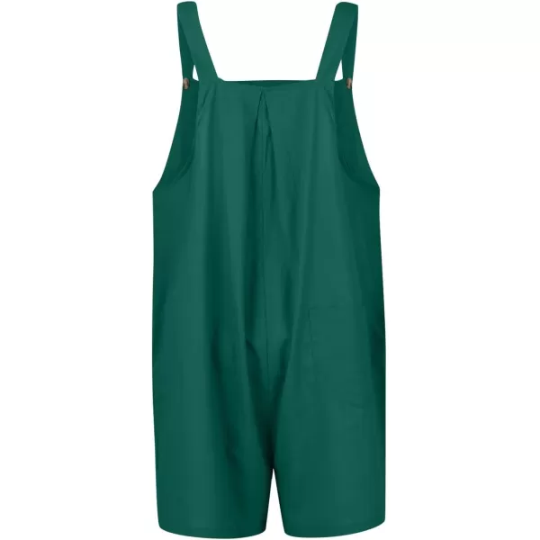 CHARTOU Women's Summer Casual Short Overall Cotton Linen Romper Shortalls Jumpsuit Shorts