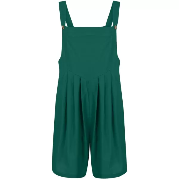 CHARTOU Women's Summer Casual Short Overall Cotton Linen Romper Shortalls Jumpsuit Shorts
