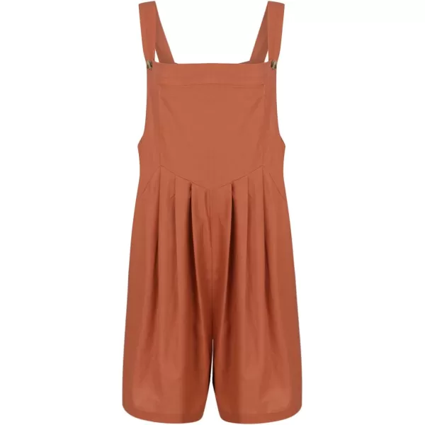 CHARTOU Women's Summer Casual Short Overall Cotton Linen Romper Shortalls Jumpsuit Shorts