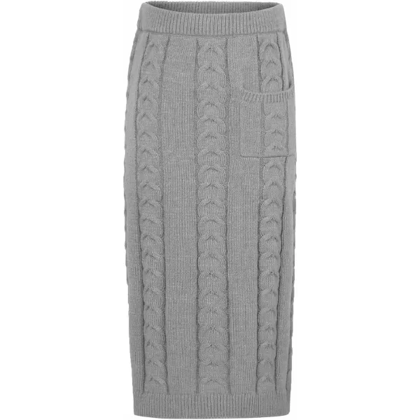 CHARTOU Women's Winter Chunky Cable Knit Long Skirt 2 Piece Outfit Sweater Sets