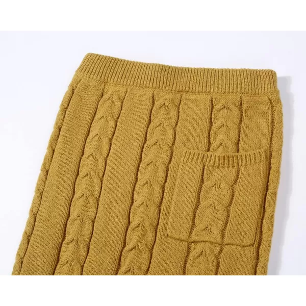 CHARTOU Women's Winter Chunky Cable Knit Long Skirt 2 Piece Outfit Sweater Sets