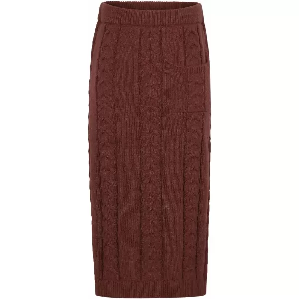 CHARTOU Women's Winter Chunky Cable Knit Long Skirt 2 Piece Outfit Sweater Sets