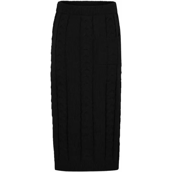 CHARTOU Women's Winter Chunky Cable Knit Long Skirt 2 Piece Outfit Sweater Sets
