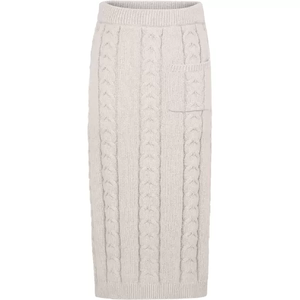 CHARTOU Women's Winter Chunky Cable Knit Long Skirt 2 Piece Outfit Sweater Sets