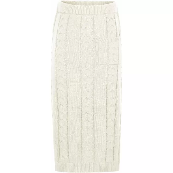 CHARTOU Women's Winter Chunky Cable Knit Long Skirt 2 Piece Outfit Sweater Sets