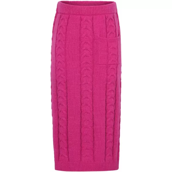 CHARTOU Women's Winter Chunky Cable Knit Long Skirt 2 Piece Outfit Sweater Sets