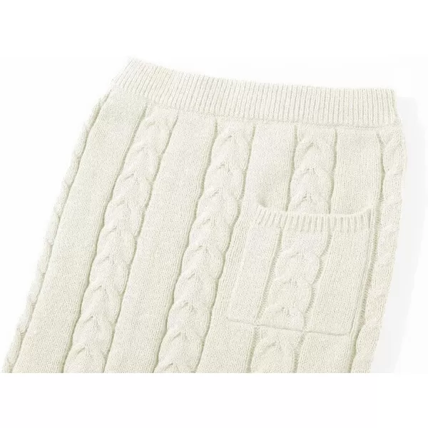 CHARTOU Women's Winter Chunky Cable Knit Long Skirt 2 Piece Outfit Sweater Sets