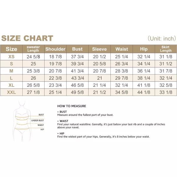 CHARTOU Women's Winter Chunky Cable Knit Long Skirt 2 Piece Outfit Sweater Sets