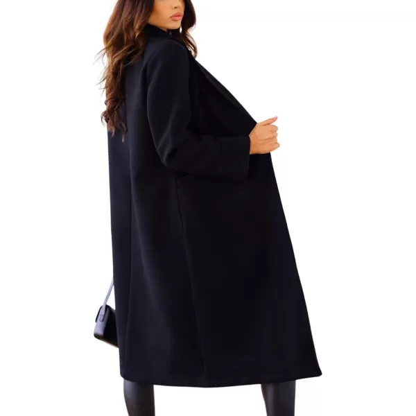 CHARTOU Women's Wool Blend Single-Row-Button Double Breasted Trench Coat