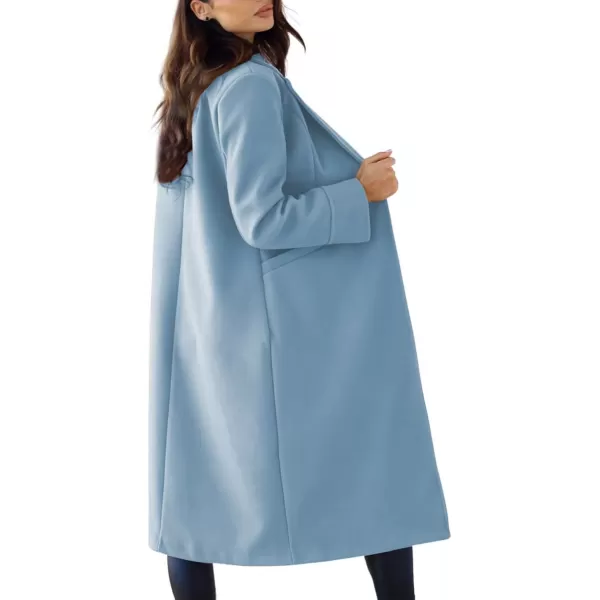 CHARTOU Women's Wool Blend Single-Row-Button Double Breasted Trench Coat