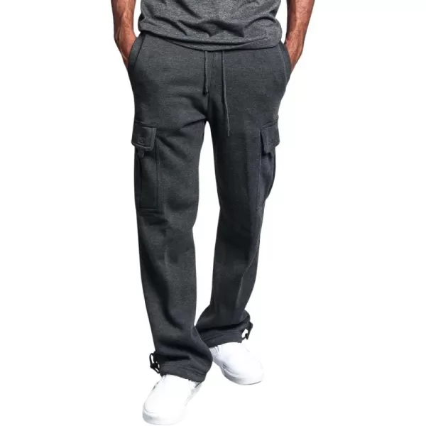 CHARTOU Men Casual Straight Leg Elastic Waist Lounge Pants Cargo Sweatpants with Pockets Drawstring