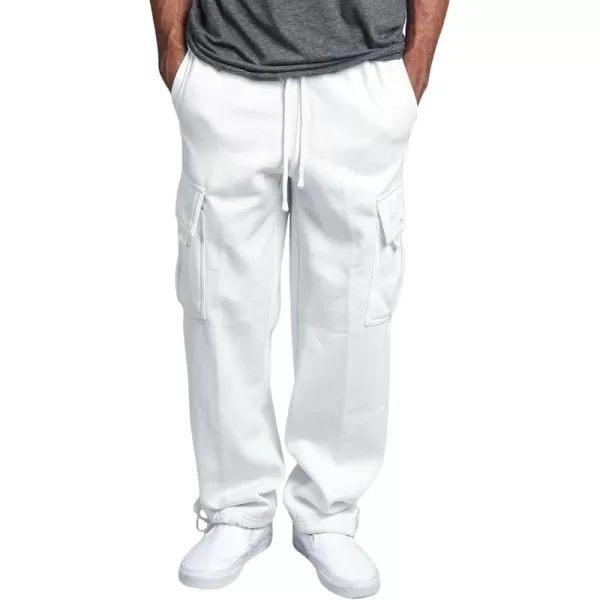 CHARTOU Men Casual Straight Leg Elastic Waist Lounge Pants Cargo Sweatpants with Pockets Drawstring