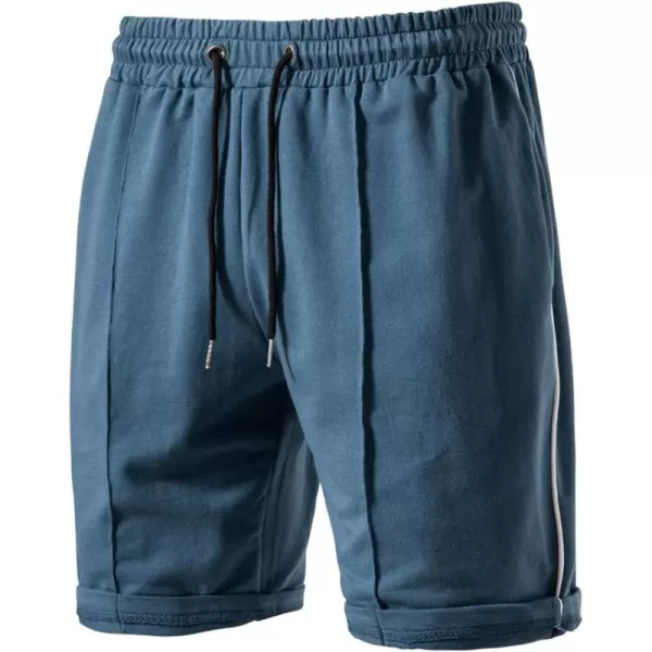 CHARTOU Men's Casual Elastic Waistband Drawstring Pleated Athletic Jersey Walk Shorts