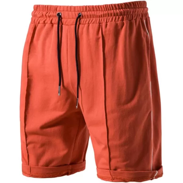 CHARTOU Men's Casual Elastic Waistband Drawstring Pleated Athletic Jersey Walk Shorts
