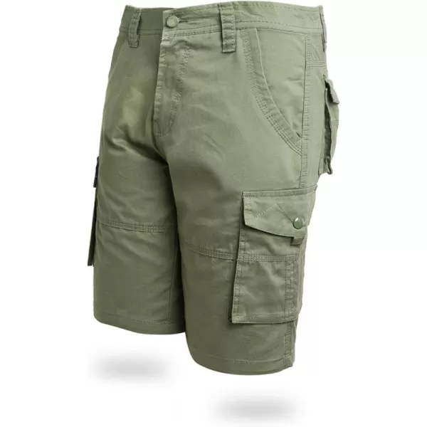 CHARTOU Men's Regular Fit Twill Cargo Shorts Outdoor Work Camo Multi-Pocket Shorts
