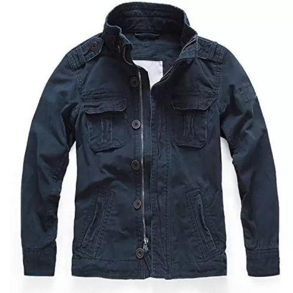CHARTOU Men's Sport Stand Collar Military Camouflage Active Cargo Jacket Outwear