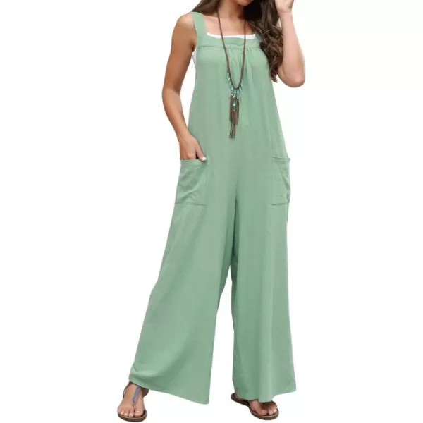 CHARTOU Women's Baggy Straight Wide-Leg Suspender Straps Bib Jumpsuit Overall Rompers