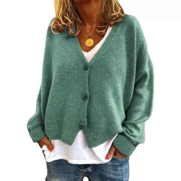 CHARTOU Women's Lightweight Button Down Knit Cardigan Sweater Jacket Knitwear