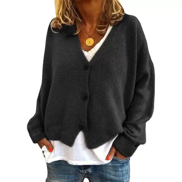 CHARTOU Women's Lightweight Button Down Knit Cardigan Sweater Jacket Knitwear