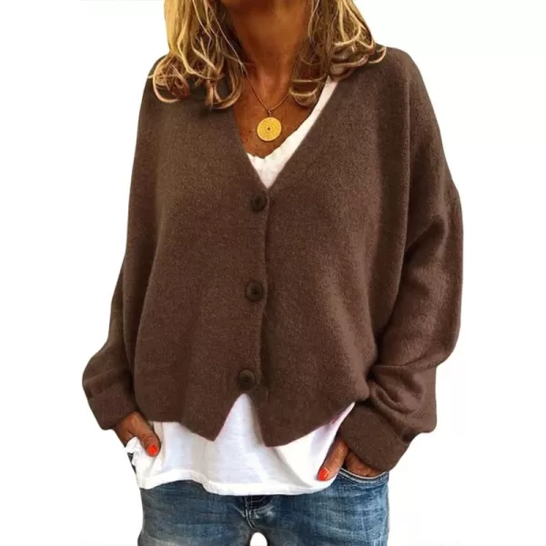 CHARTOU Women's Lightweight Button Down Knit Cardigan Sweater Jacket Knitwear